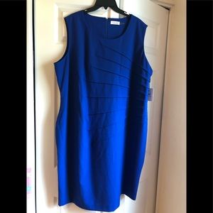 Calvin Klein blue sheath dress NWT